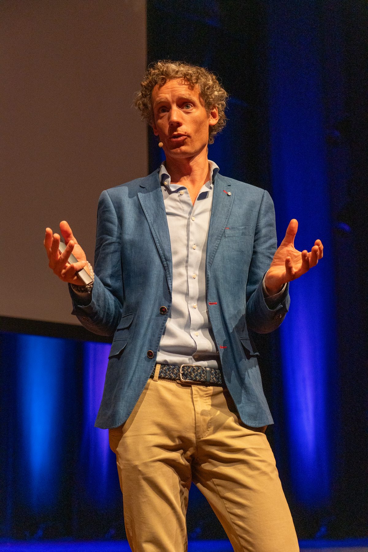 Laurens energiek tijdens keynote